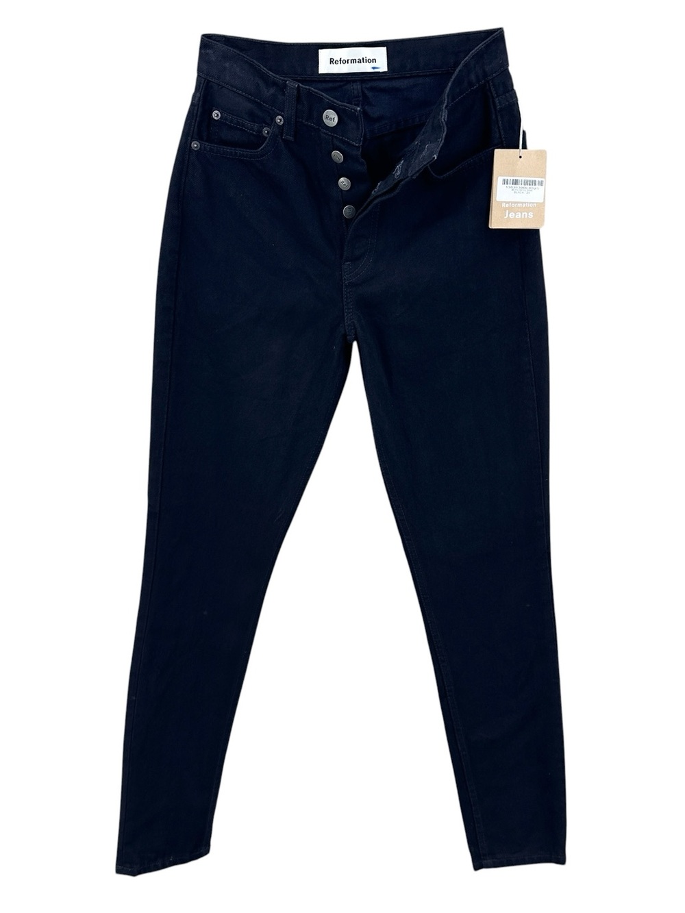 New REFORMATION Jeans Melissa High & Skinny Denim Black
